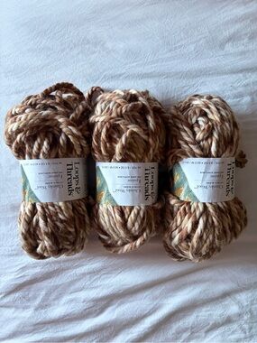 Loops & Threads Chunky Wool Yarn - Latte 303 - Brown and Cream Multi